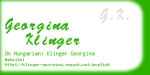 georgina klinger business card